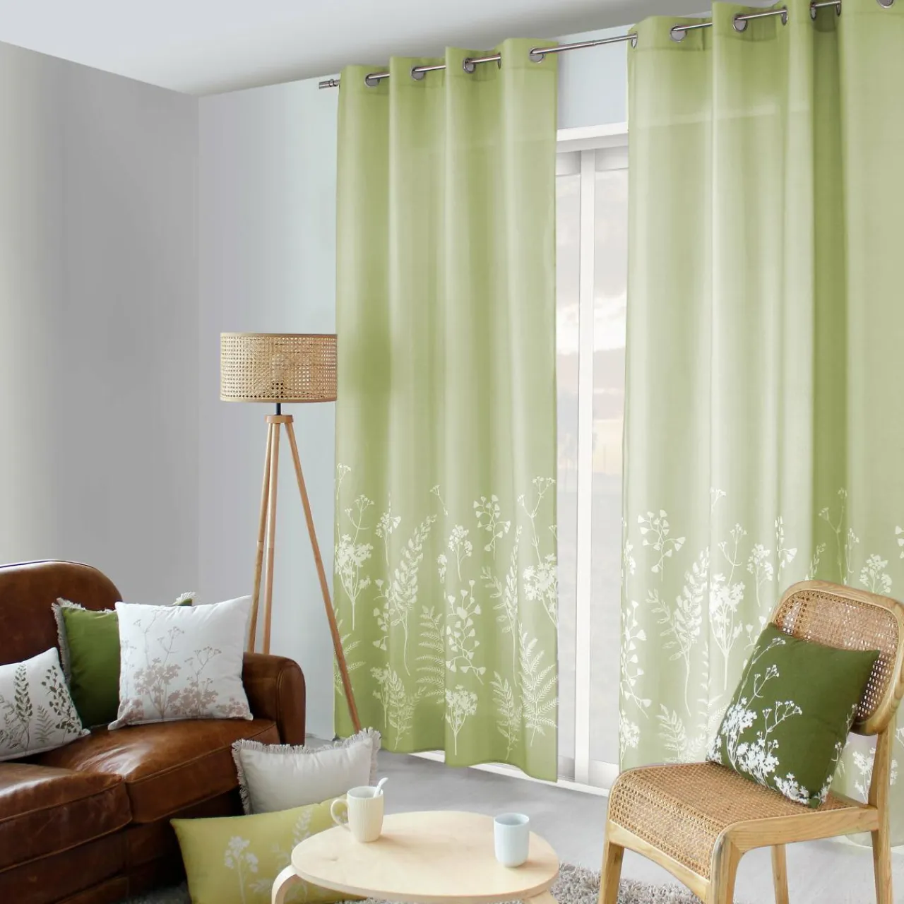 ENJOY HOME Rideau (135 x 240 cm) Herbier Vert tilleul Hot