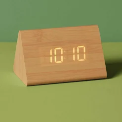 OSTARIA Réveil digital en (7 x H8 cm) Wake up Bois