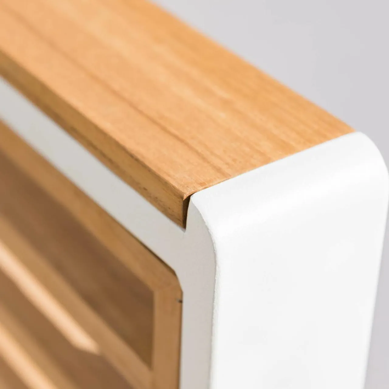 MOBELLIA Salon de jardin aluminium et bois teck 5 places Bali et gris clair Blanc Sale