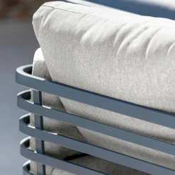 MOBELLIA Salon de jardin aluminium 5 places 5 pcs Monte Carlo Gris anthracite et gris clair Anthracite - Gris Clair Outlet