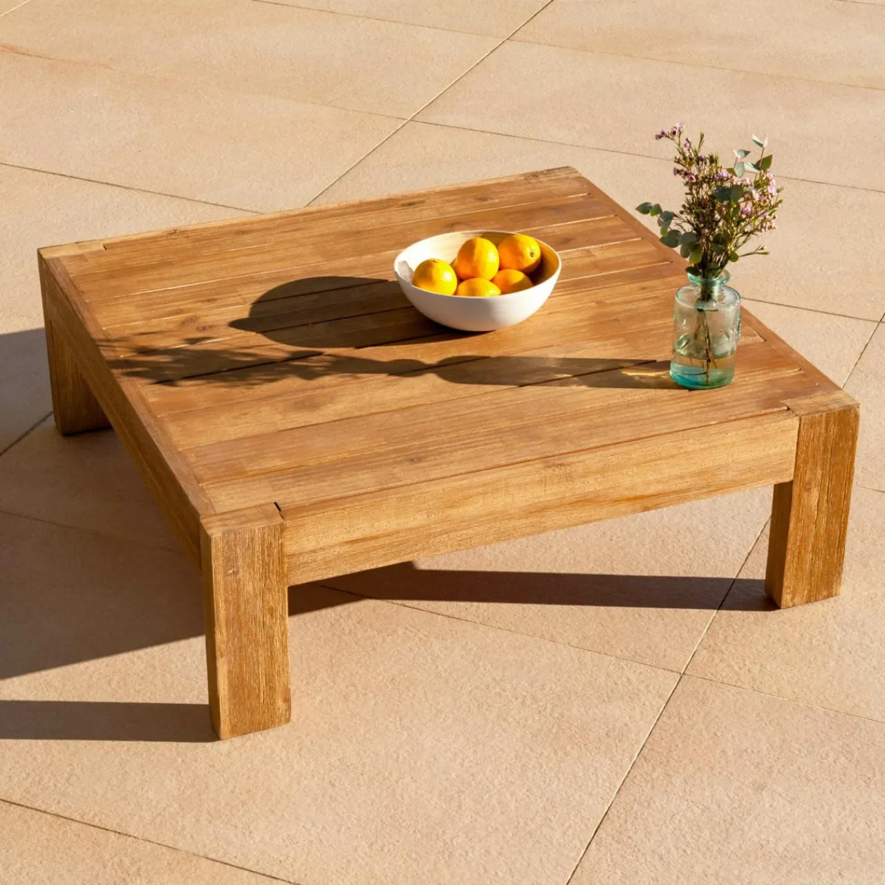 MOBELLIA Salon de jardin d'angle en bois d'acacia 5 places 5 pcs Borneo Gris Anthracite New