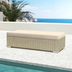 MOBELLIA Salon de jardin en résine tressée 9 places 9 pcs Palma Gris et beige Tresse Gris - Beige Sale