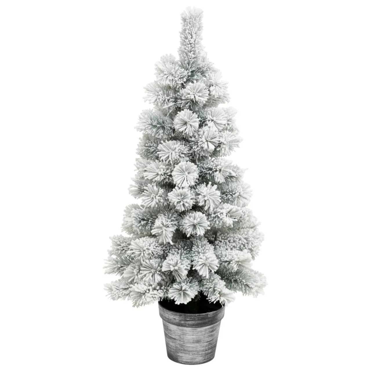 JJA Sapin artificiel de Noël en pot (H100 cm) Windy Peak Vert enneigé Sapin enneigé Sale