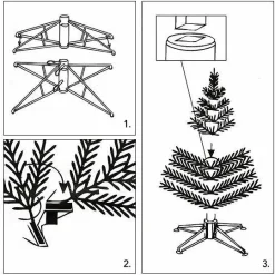EMINZA Sapin artificiel de Noël (H150 cm ) Edmonton Vert sapin Sapin vert New