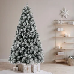 EMINZA Sapin artificiel de Noël (H150 cm) Edmonton Vert enneigé Sapin enneigé