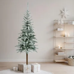EMINZA Sapin artificiel de Noël (H210 cm) Glockner Vert enneigé Sapin enneigé Clearance