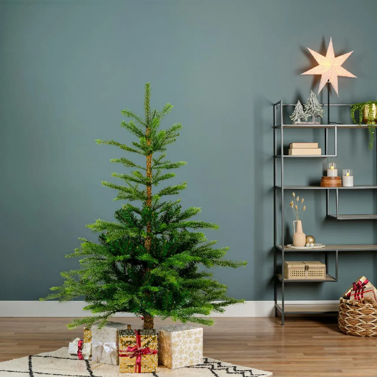 EMINZA Sapin artificiel de Noël (H120 cm) Glorious Vert sapin Sapin vert New