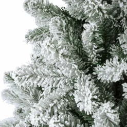 EMINZA Sapin artificiel de Noël (H210 cm) King Vert enneigé Sapin enneigé Clearance