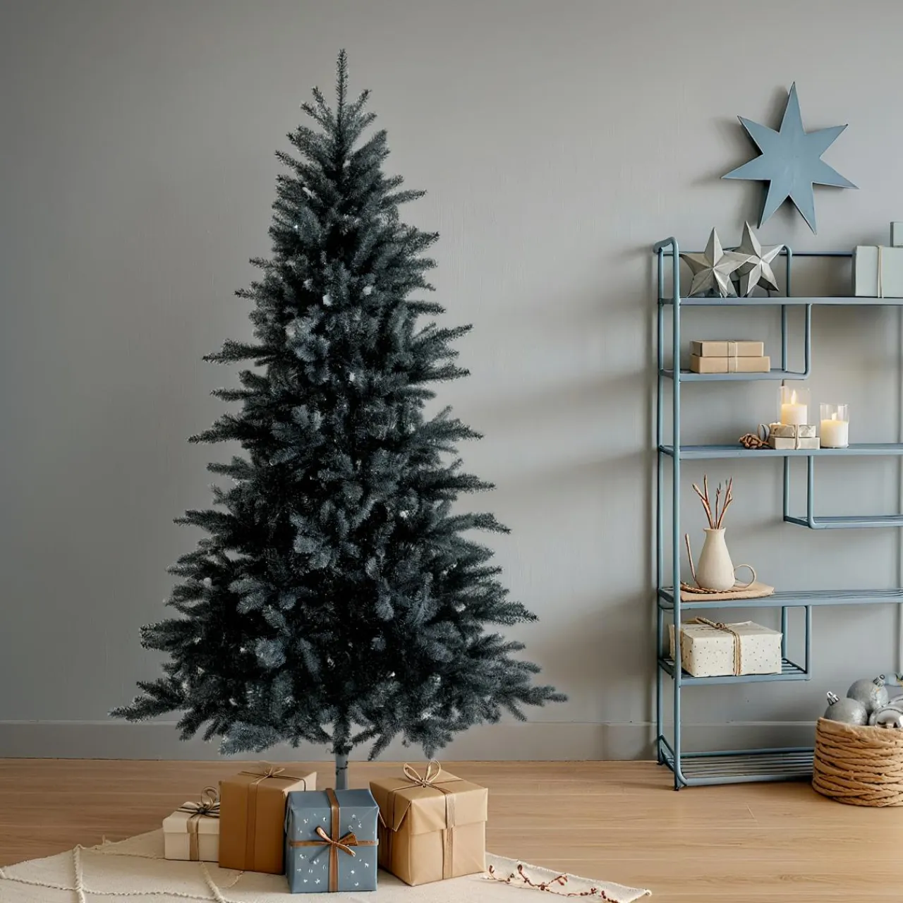 EMINZA Sapin artificiel de Noël (H240 cm) Munich Noir Sapin noir Online