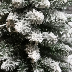 EMINZA Sapin artificiel de Noël (H240 cm) Narrow Vert enneigé Sapin enneigé Clearance