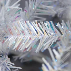 EMINZA Sapin artificiel de Noël (H240 cm) Odense Blanc irisé et pailleté Sapin blanc