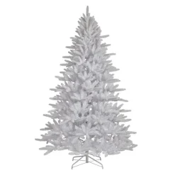 EMINZA Sapin artificiel de Noël (H210 cm) Odense Blanc irisé et pailleté Sapin blanc New