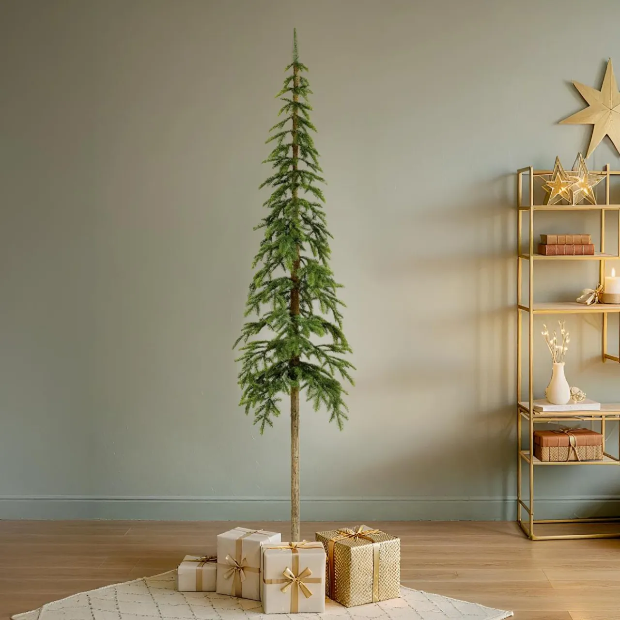 EMINZA Sapin artificiel de Noël (H210 cm) Sierra Vert sapin Sapin vert Hot