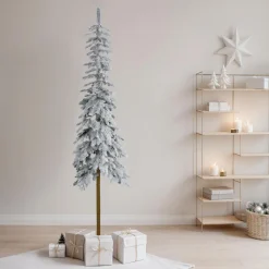 EMINZA Sapin artificiel de Noël (H180 cm) Sierra Vert enneigé Sapin enneigé