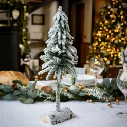 KAEMINGK Sapin artificiel de table (H45 cm) Costy Vert émeraude Sapin enneigé Hot