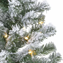 KAEMINGK Sapin artificiel de table pré-illuminé (H60 cm) Royal Vert enneigé Sapin enneigé lumineux Discount