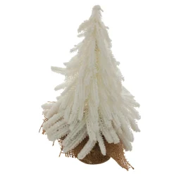 JJA Sapin décoratif en jute (H27 cm) Givré Blanc Hot
