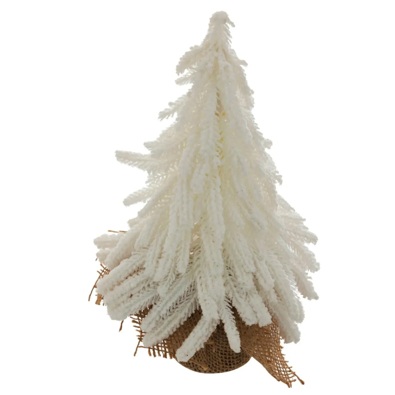 JJA Sapin décoratif en jute (H27 cm) Givré Blanc Hot