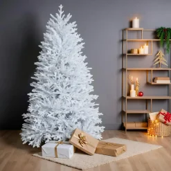 EMINZA Sapin de Noël artificiel (H240 cm) Quebec Blanc Sapin blanc Discount