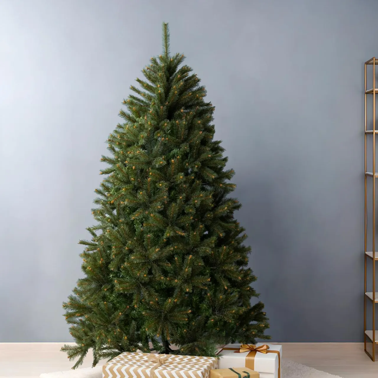 EMINZA Sapin de Noël artificiel (H300 cm) Stockholm Vert finition perlée Vert givré Outlet