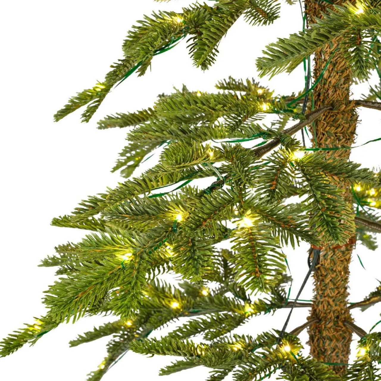 EMINZA Sapin de Noël artificiel lumineux 250 LED (H240 cm) Sierra Vert sapin Sapin vert lumineux New