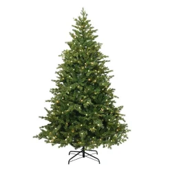EMINZA Sapin de Noël artificiel lumineux 480 LED (H210 cm) Idaho Vert sapin Sapin vert lumineux Clearance