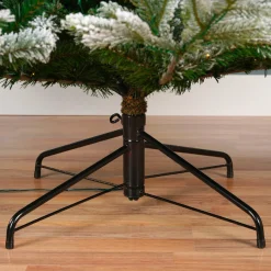 EMINZA Sapin de Noël artificiel lumineux 550 LED (H210 cm) Glorious Vert enneigé Sapin enneigé lumineux Best