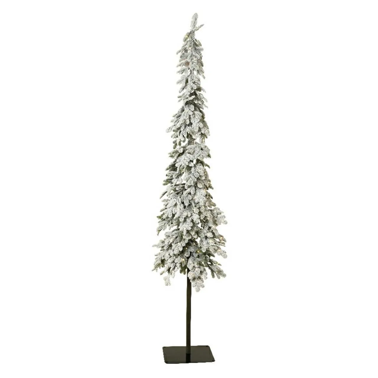 EMINZA Sapin de Noël artificiel lumineux 250 LED (H240 cm) Sierra Vert enneigé Sapin enneigé lumineux Outlet