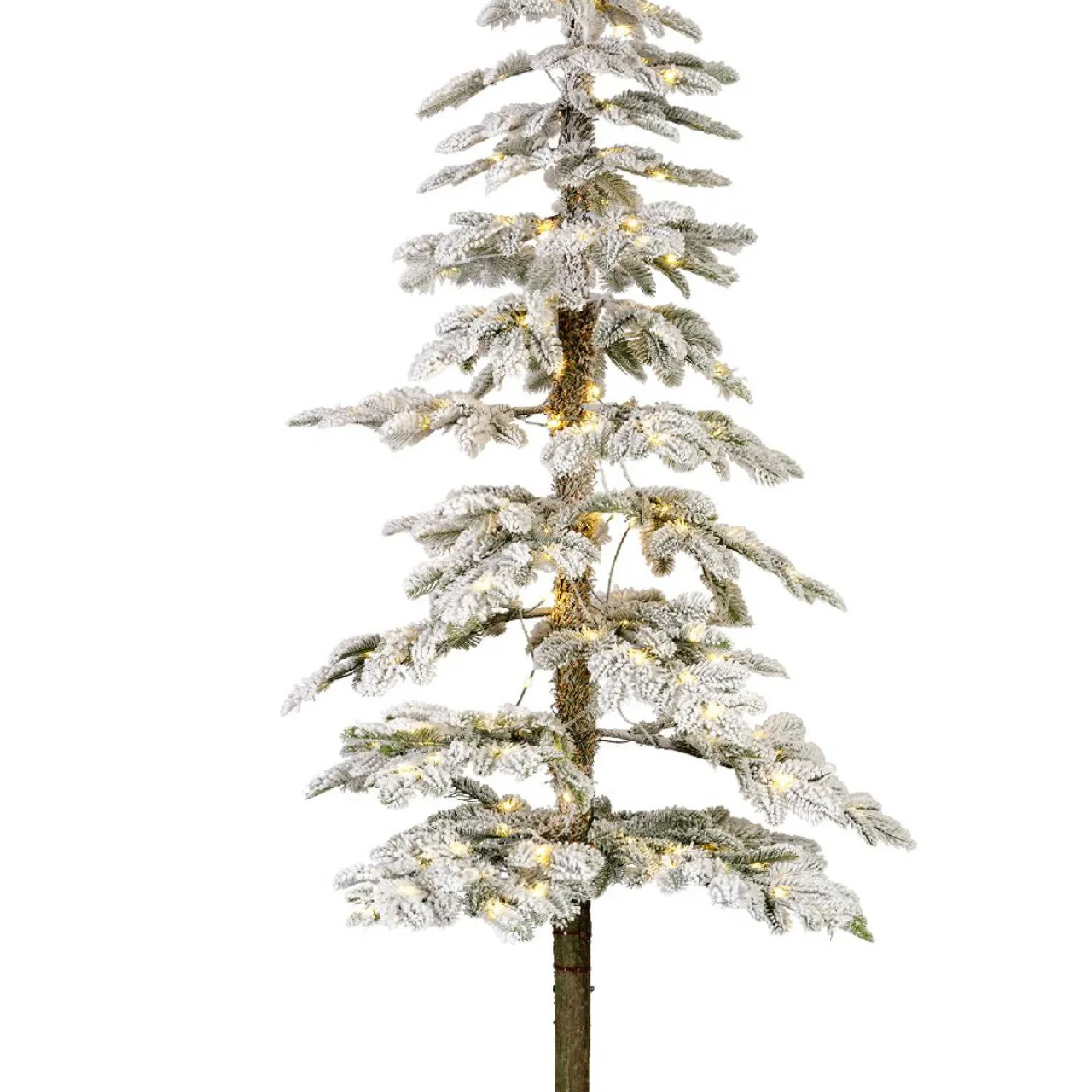 EMINZA Sapin de Noël artificiel lumineux 250 LED (H240 cm) Sierra Vert enneigé Sapin enneigé lumineux Outlet