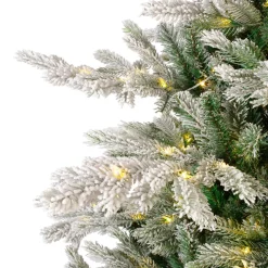EMINZA Sapin de Noël artificiel lumineux 700 LED (H240 cm) Glorious Vert enneigé Sapin enneigé lumineux Online