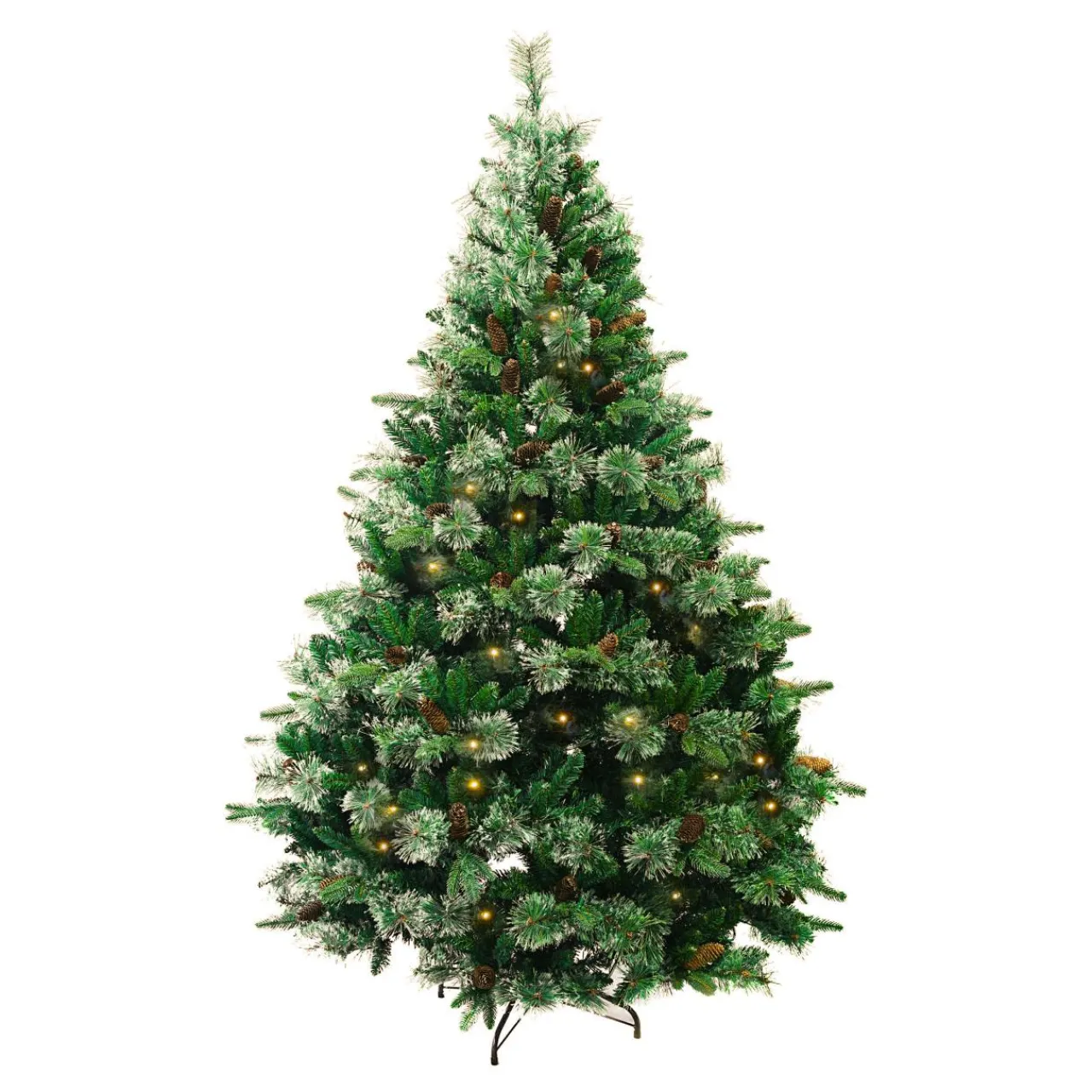 EMINZA Sapin de Noël artificiel lumineux (H240 cm) Washington Luxe Vert sapin Sapin vert lumineux Best