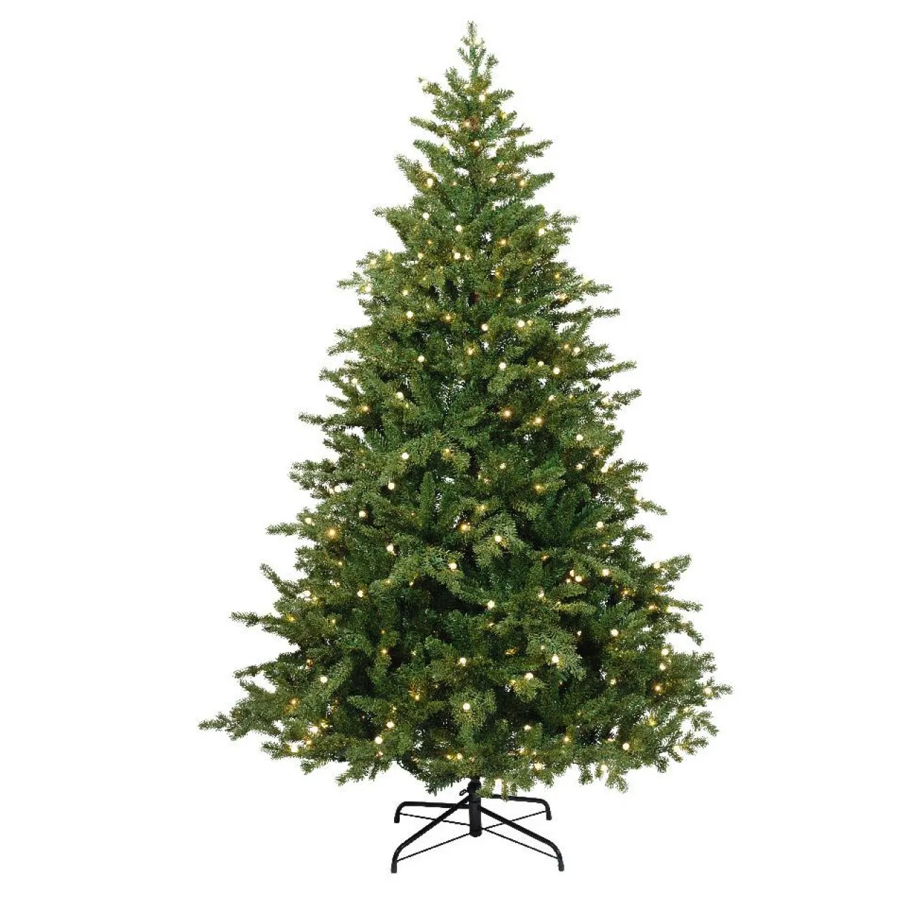 EMINZA Sapin de Noël artificiel lumineux 600 LED (H240 cm) Idaho Vert sapin Sapin vert lumineux Discount