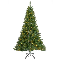 EMINZA Sapin de Noël artificiel lumineux 400 LED (H240 cm) King Vert sapin Sapin vert lumineux Best