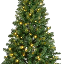 EMINZA Sapin de Noël artificiel lumineux 400 LED (H240 cm) King Vert sapin Sapin vert lumineux Best