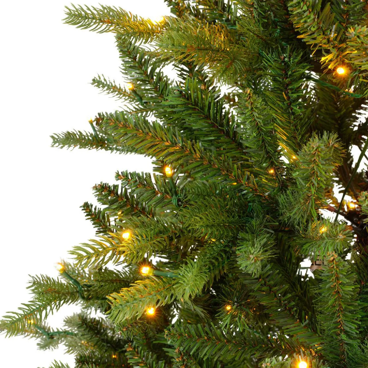 EMINZA Sapin de Noël artificiel lumineux (220 LED) H150 cm Allix Vert sapin Sapin vert lumineux New