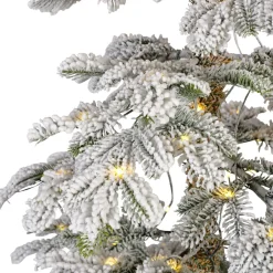 EMINZA Sapin de Noël artificiel lumineux 150 LED (H180 cm) Sierra Vert enneigé Sapin enneigé lumineux Sale
