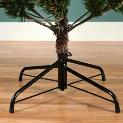 EMINZA Sapin de Noël artificiel lumineux 320 LED (H180 cm) Allix Vert enneigé Sapin enneigé lumineux New