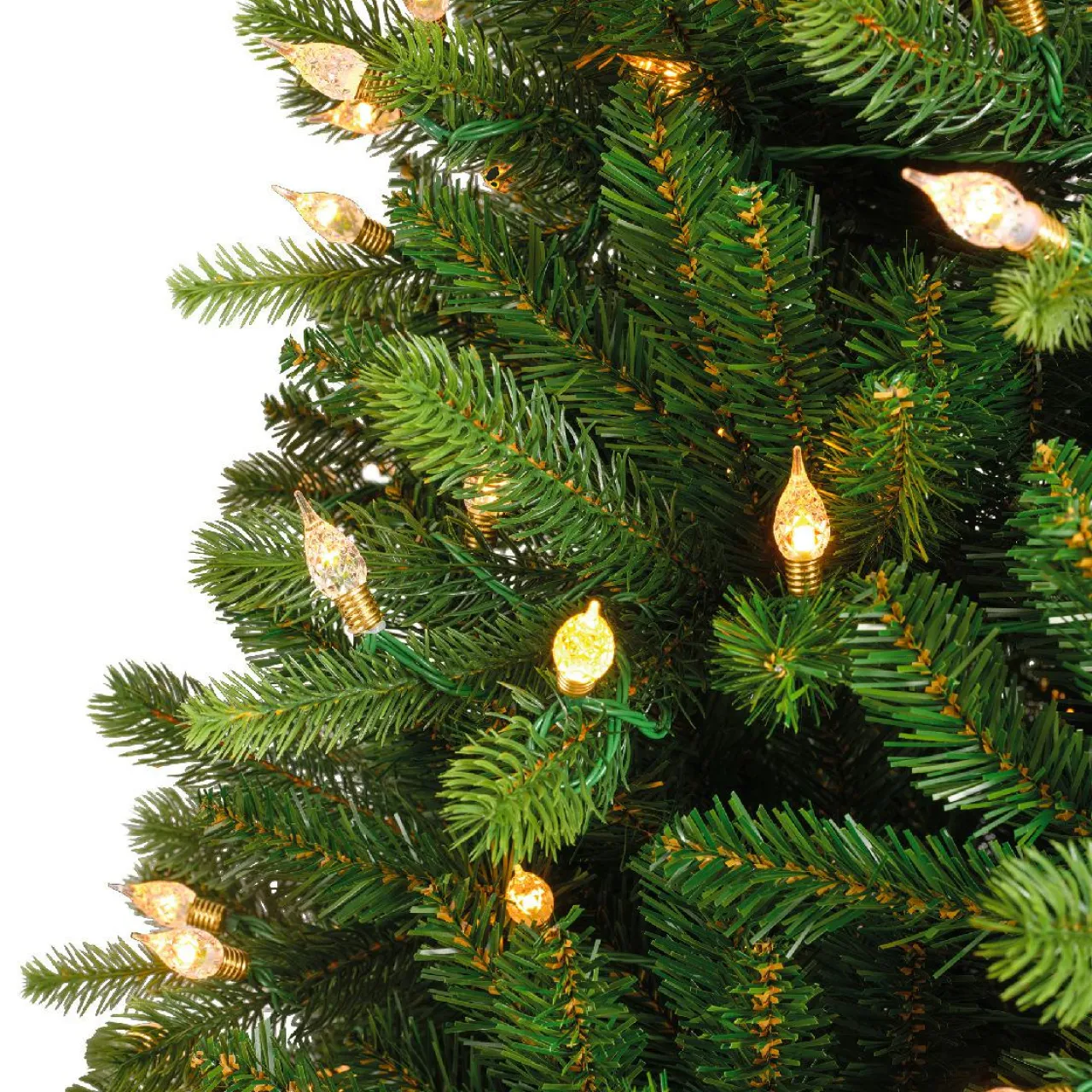 EMINZA Sapin de Noël artificiel lumineux 320 LED (H180 cm) Barrow Vert sapin Sapin vert lumineux Discount
