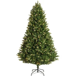 EMINZA Sapin de Noël artificiel lumineux 320 LED (H180 cm) Barrow Vert sapin Sapin vert lumineux Discount