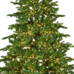 EMINZA Sapin de Noël artificiel lumineux 3000 LED (H180 cm) Caucasia Nordmann Vert sapin Sapin vert lumineux