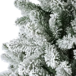 EMINZA Sapin de Noël artificiel lumineux 200 LED (H150 cm) King Vert enneigé Sapin enneigé lumineux Best