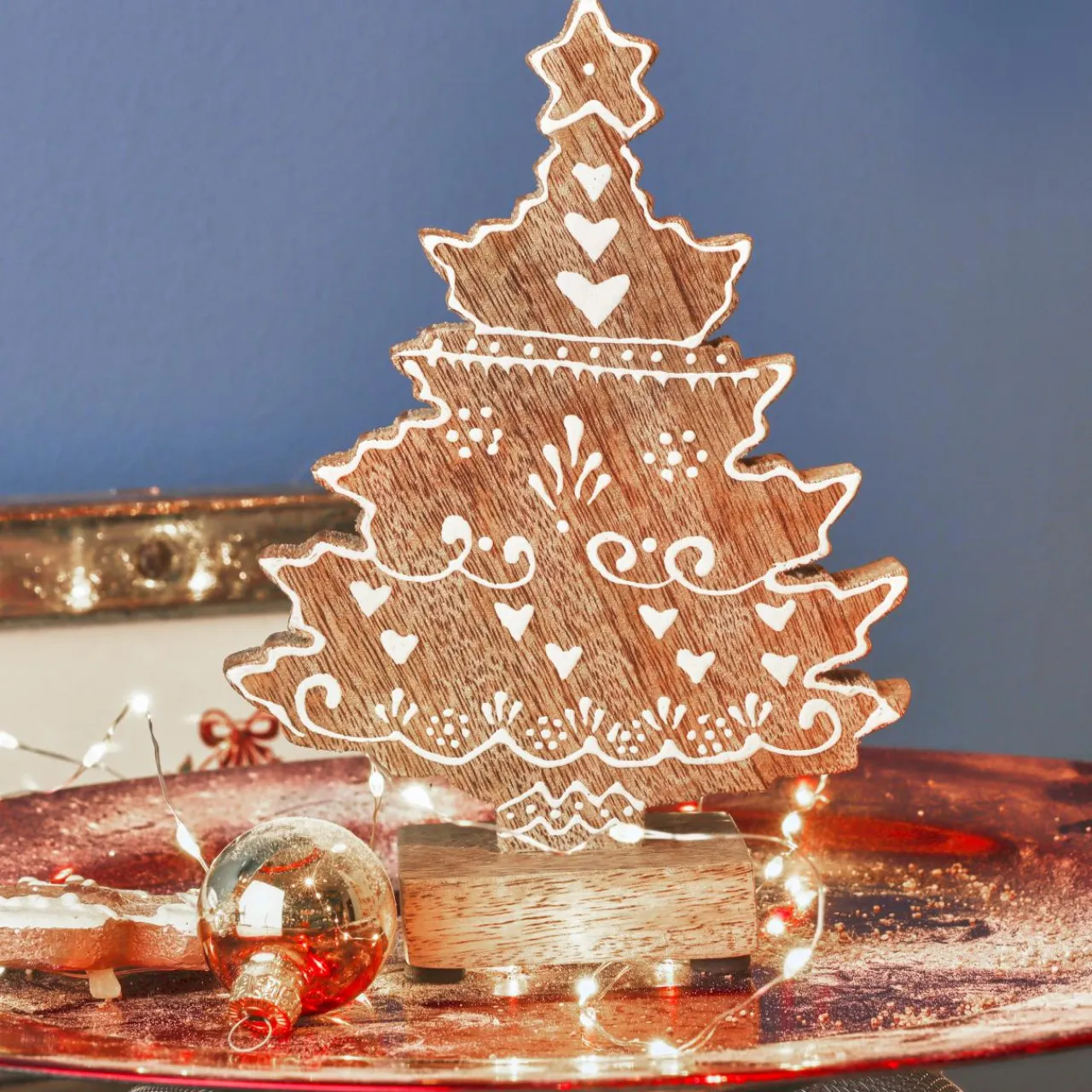 KAEMINGK Sapin de Noël en bois à poser (H17 cm) Swiss Naturel Clearance