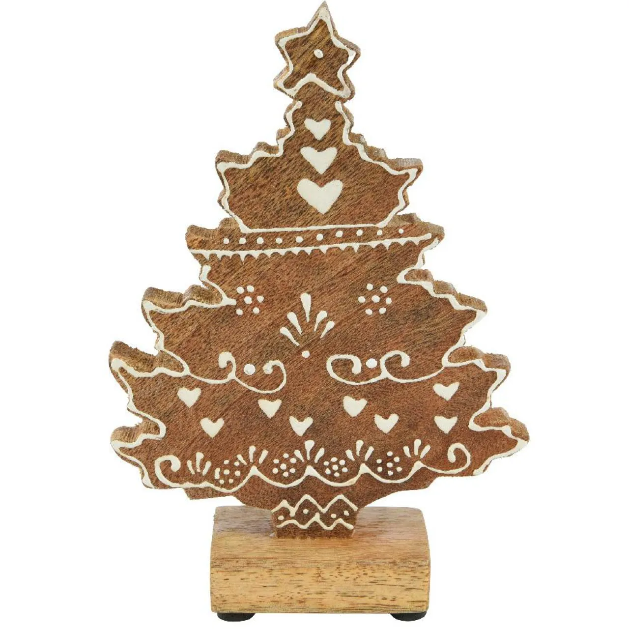 KAEMINGK Sapin de Noël en bois à poser (H17 cm) Swiss Naturel Clearance