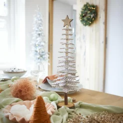 KAEMINGK Sapin de Noël en feutrine à poser (H37 cm) Esprit chalet Gris Clearance