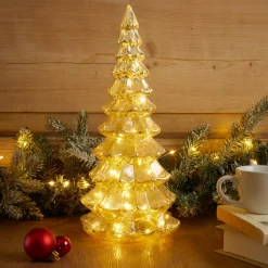 KAEMINGK Sapin de Noël lumineux à piles 20 LED (H32 cm) Eternel Or Sale