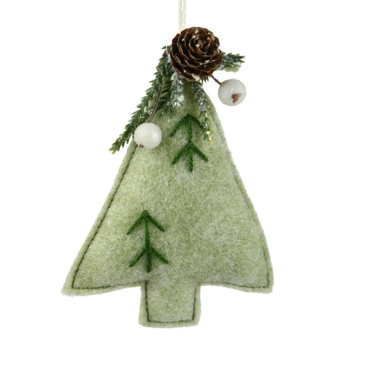 KAEMINGK Sapin en feutrine à suspendre (H13 cm) Alpin Menthe blanche Vert menthe Online
