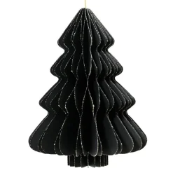 KAEMINGK Sapin en papier à suspendre (H15 cm) fermeture Magnétique Noir