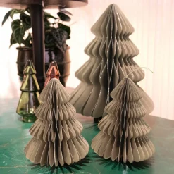 KAEMINGK Sapin en papier à suspendre (H15 cm) Fermeture Magnétique Brun Marron