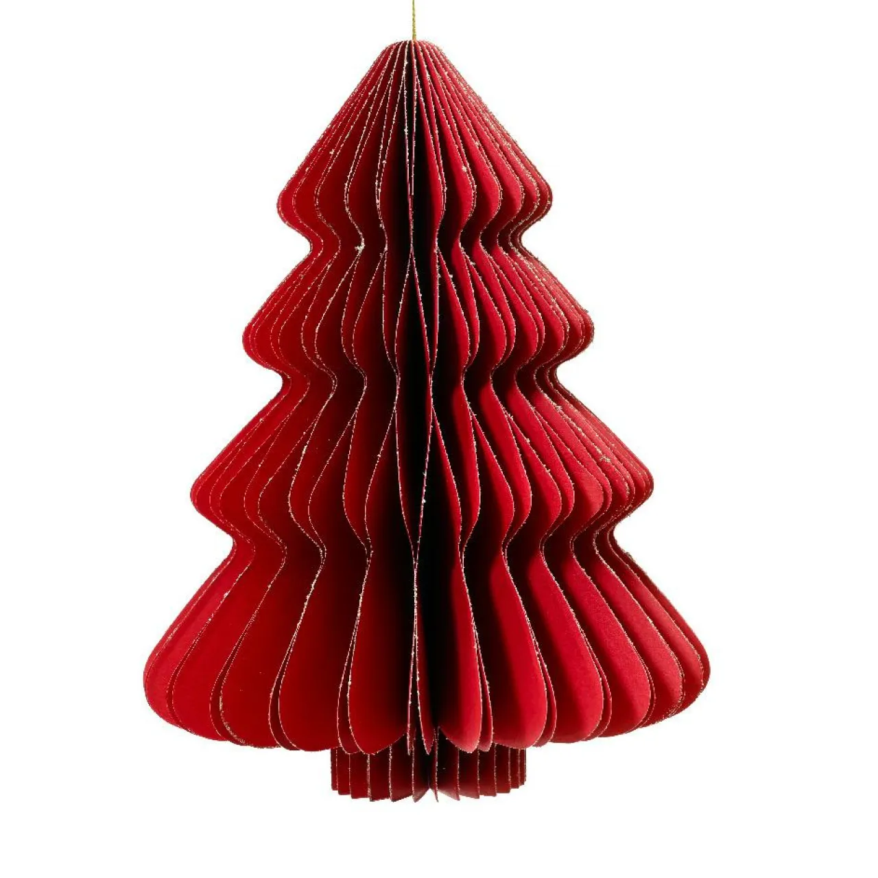 KAEMINGK Sapin en papier à suspendre (H40 cm) fermeture Magnétique Rouge Best