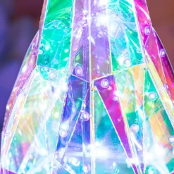 KAEMINGK Sapin lumineux 60 LED (H51 cm) Ice Blanc froid Transparent irisé New